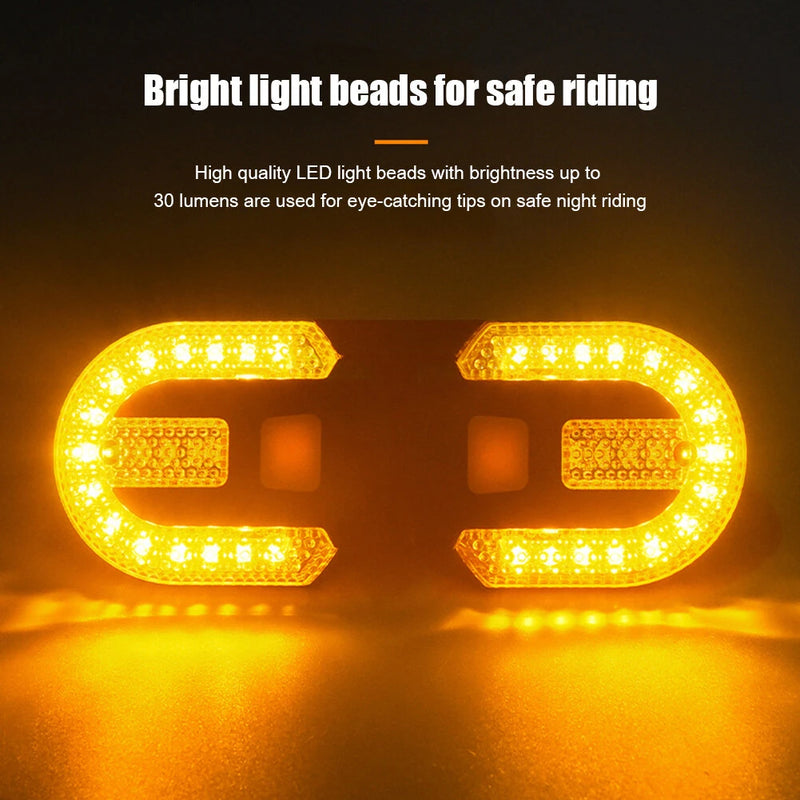 Bicycle Turn Signal Light Wireless Remote Control Bike Taillight USB Rechargeable Bicycle Front Rear Light LED Bike Warning Lamp