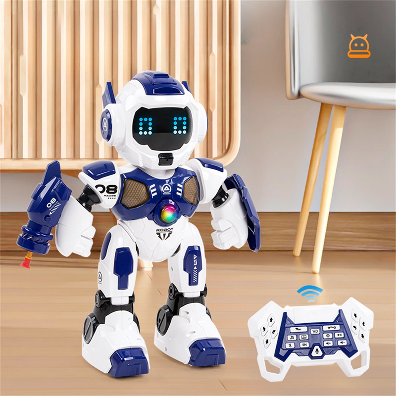 JJRC R35 Max Intelligent Mechwarrior RC Robot LED Lights Touch Sensing with Soft Bullet Launching Function for Children Gift