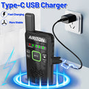 1/2Pcs AIRITON AI-M9 Walkie Talkies UHF Type-C Rechargeable Long Range Battery Display VOXHands Free Two-way Ham Radios