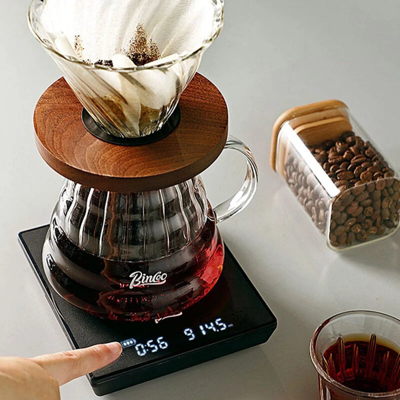 Bincoo Kitchen Coffee Scale With Timer Stand Electronic Digital Kitchen Scale High Precision LCD Electronic Scales