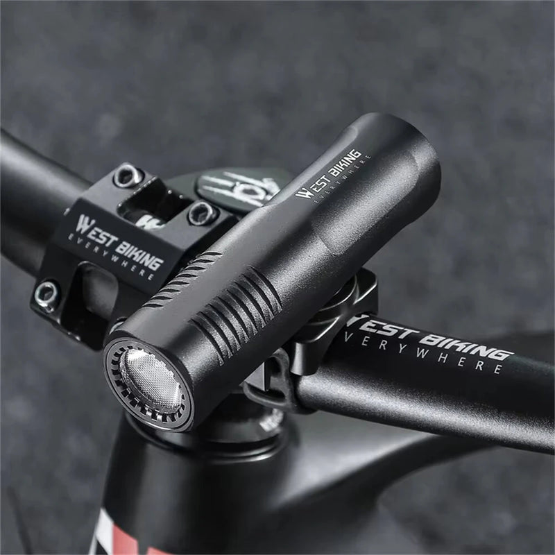 WEST BIKING 1000LM Bicycle Headlight 8 Lighting Modes Aluminium 4500mAh Power Bank Type-C Rechargeable Waterproof Flashlight for MTB Road Cycling