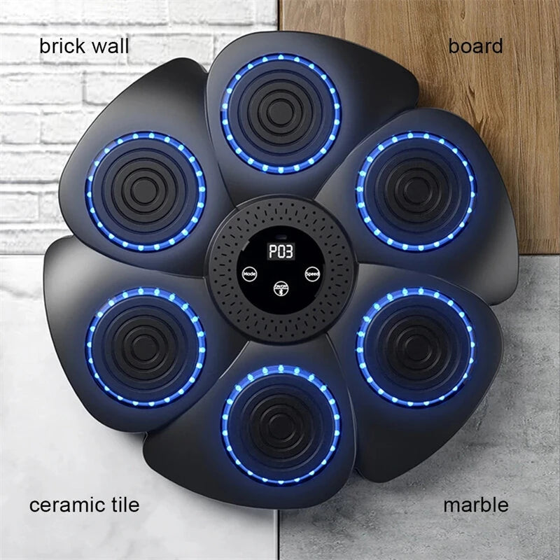 KALOAD Smart Music Boxing Machine Bluetooth Wall-Mounted Boxing Trainer Reaction Exercise Boxing Wall Target for Men Women Children
