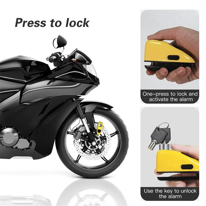 BENGGOU Type-C Charging Bicycle Disc Brake Lock 130dB Loud Alarm Anti-thief Protection Aluminum Alloy Waterproof Reminding Rope Lock for Bike Motorcycle