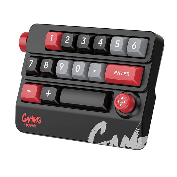 MKESPN K809 19-Keys Wired Rocker Knob Mechanical Gaming Keyboard Hot Swappable RGB Type-C Programmable Numeric Gaming Keypad Mechanical Macropad Numpad