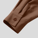 INCERUN Mens Solid Irregular Neck Long Sleeve Shirt Fashion Casual Solid Color Shirt Top for Men