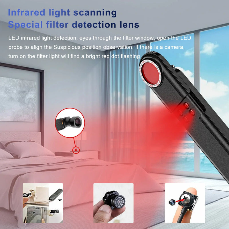 T01 Camera Detectors Wireless WiFi Full Band Signal Detection Anti-photo Camera Device for Car Indoor Home Hotel Travel Office