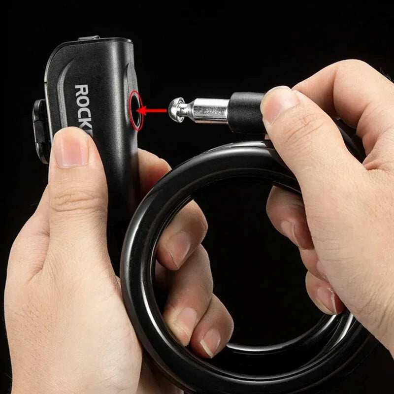 ROCKBROS Bicycle Lock Portable Anti-theft Ring Lock with 2 Keys Safety Lock for MTB Bike Motorcycle