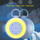 Rechargeable White Noise Machine with 7 Colors Night Light, Portable Sound Machine for Baby Adult Sleeping with 24 Soothing Sounds/6 Levels Brightnessfor Home, Travel, Gift