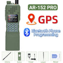 BAOFENG AR-152 PRO 10W GPS Walkie Talkie Long Range Bluetooth Programming Multi Band 12000mAh Tactical 1000CH Two Way Ham Radio with Flashlight