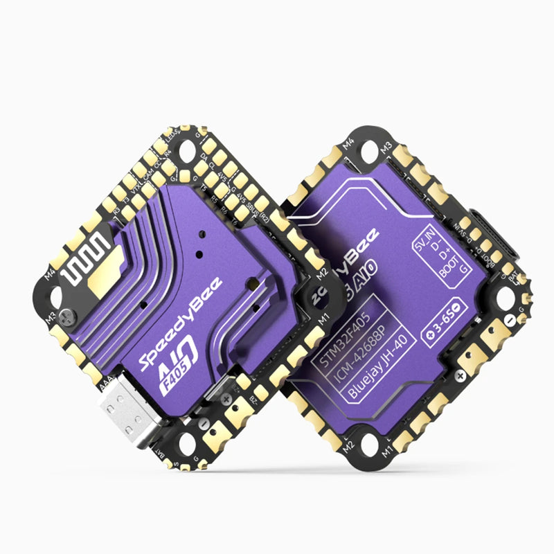 25.5*25.5mm SpeedyBee F405 AIO 40A Flight Controller with 5V 9V BEC Output 40A BL_S 3-6S ESC for RC FPV Racing Drones Support Betaflight Inavflight