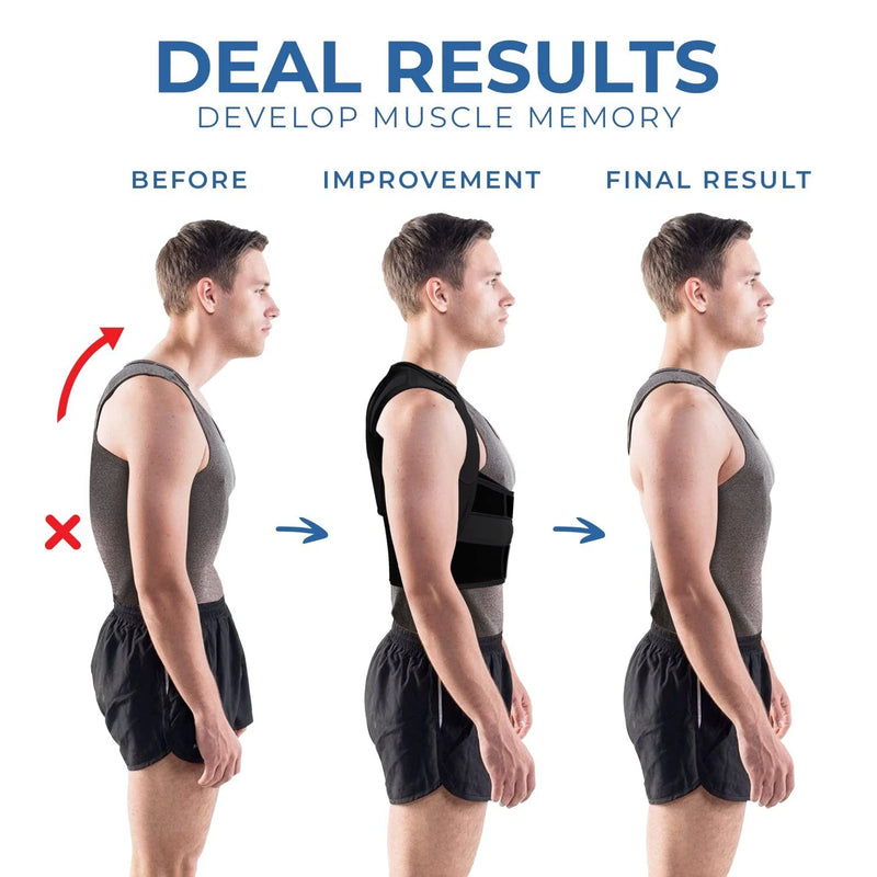 KALOAD Adjustable Back Support Belt Back Posture Corrector Shoulder Lumbar Spine Support Back Protector