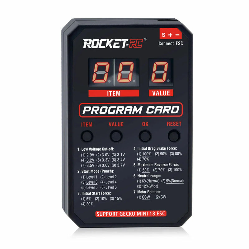 Surpass Hobby ROCKET LED Program Card for Rock Crawler Gecko Series MINI 18 30A ESC Brushless Waterproof Electronic Speed Controller RC Car Vehicles Parts