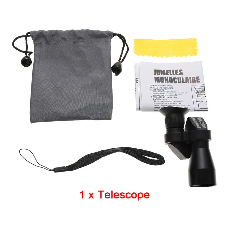 1000x20 Mini Portable High Definition Long Range Clear Monocular Telescope High Magnification Zoom Hunting Camping Mountaineering Fishing Outdoor