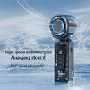 Tevorex Portable USB Rechargeable Handheld Fan with LED Light Refrigeration Foldable 100 Gear High-speed Desktop Outdoor Turbo Fan