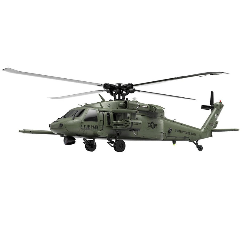 Eachine E200S UH-60 2.4G 6CH 3D 6-Axis Gyro Dual Brushless Motor 1:47 Scale Flybarless RC Helicopter BNF / RTF