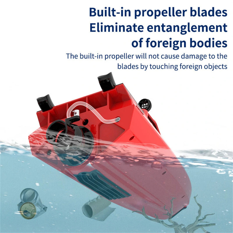 TY XIN 725 2.4G 30km/h RC Boat Jet Speedboat Capsized Reset Waterproof LED Light Remote Control Ship High Speed Vehicles Models