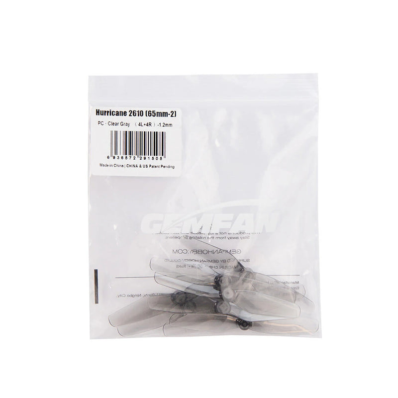 4 Pairs Gemfan 2610 2.6 Inch 2 Blades Propeller 1.2mm / 1.5mm Shaft Hole for 120mm Freestyle RC FPV Racing Drones