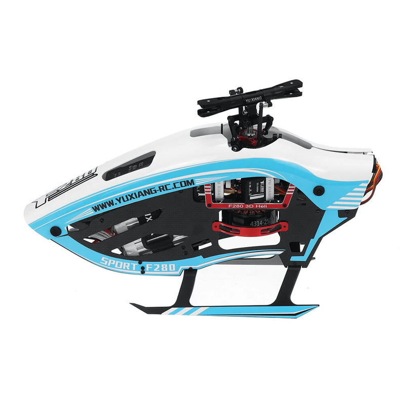 YXZNRC F280 2.4G 6CH 6-Axis Gyro 3D6G Dual Brushless Direct Drive Motor Flybarless RC Helicopter