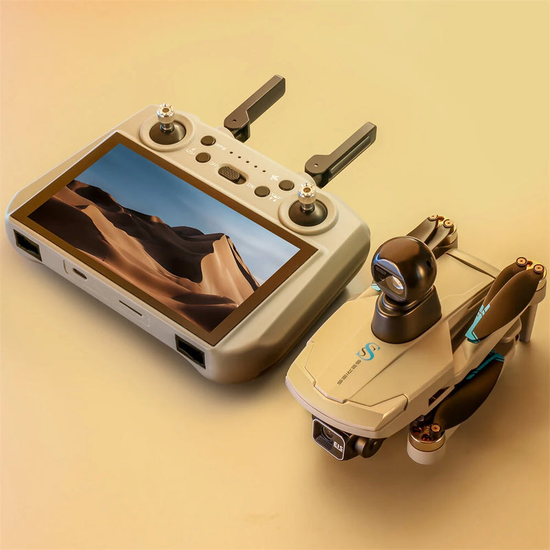YLR/C S185 GPS 5G Repeater Digital FPV with 2.7K HD Camera 3-Axis EIS Mechanical Gimbal Obstacle Avoidance 7.2inch Touchable LCD Screen Controller Brushless Foldable RC Drone Quadcopter RTF