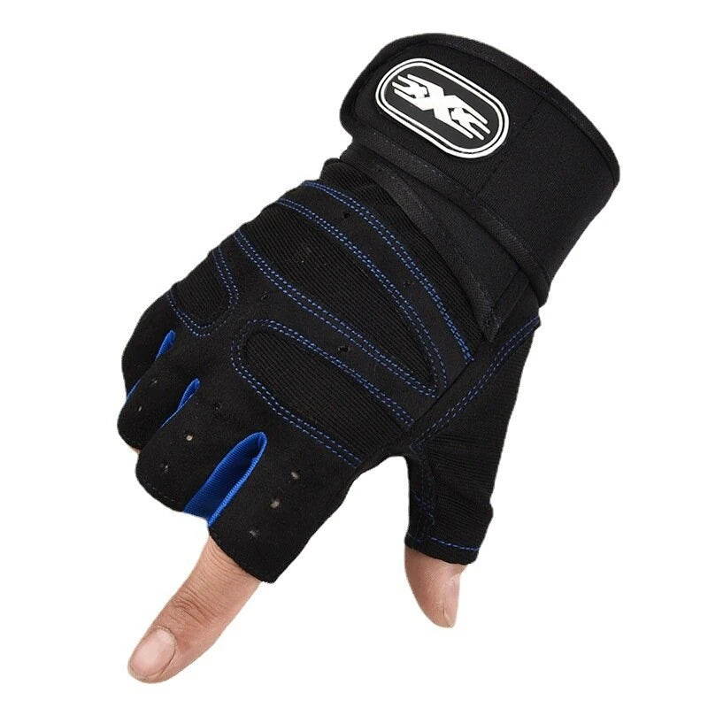 XANES Cycling Gloves Fitness Weight Lifting Wristband Half Finger Gloves Body Building Training Sports Exercise Gloves
