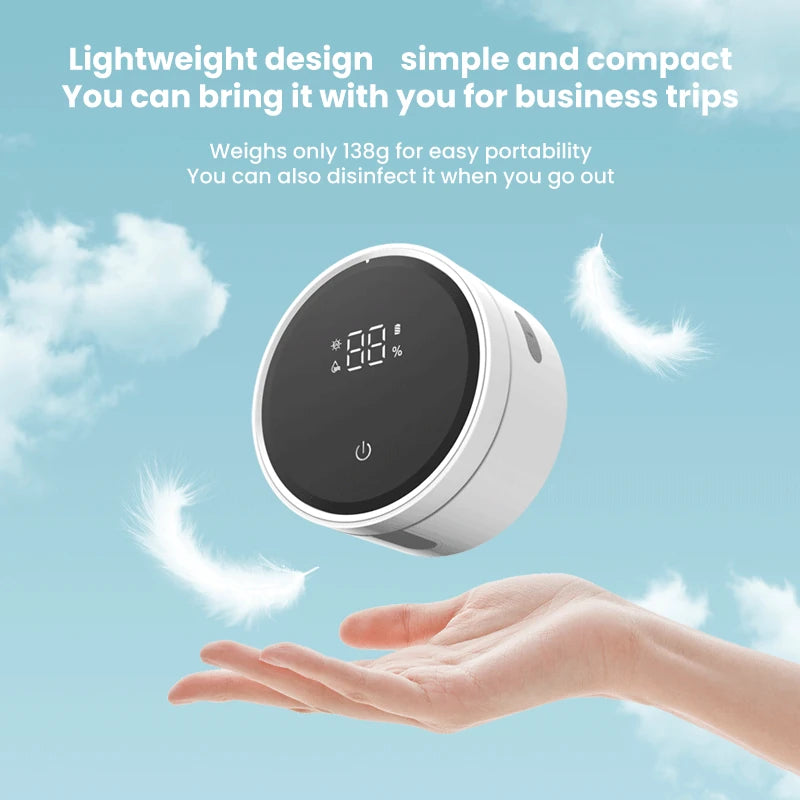 USB Smart Wall Mounted Toothbrush Sterilizer Punch-Free Single Toothbrush Dryer UV Sterilization with LED HD Display Automatic Induction Opening Closing