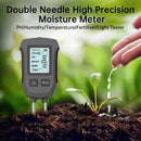 5 in 1 Soil Tester PH Moisture Temp Fertility Light Sensor Digital LCD Meter Humidity Monitor for Flower Plants Gardening Greenhouse