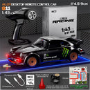 88RC 911 RTR 1/43 2.4G 4WD Drift RC Car Gyro Alloy Body Shell Desktop Full Proportional Mini Race LED Light Radio Control High-Speed Motor On-Road Racing Vehicle Model Boys Gifts Toys