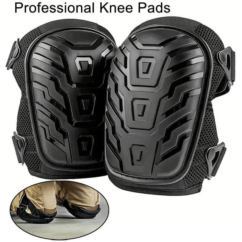1 Pair Of Professional Knee Pads with Thick Gel Pads Double Straps Adjustable Clips  Protective Knee Pads for Home Working Gardening Construction