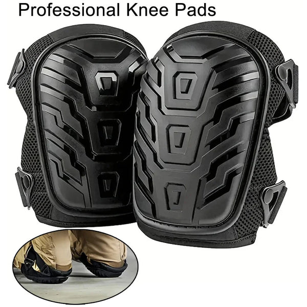 1 Pair Of Professional Knee Pads with Thick Gel Pads Double Straps Adjustable Clips  Protective Knee Pads for Home Working Gardening Construction