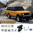 LDRC 18401 RTR 1/18 2.4G 4WD RC Car Rock Crawler Off-Road Climbing Truck LED Light Full Proportional Vehicles Models Hard Bridge Axle Toys
