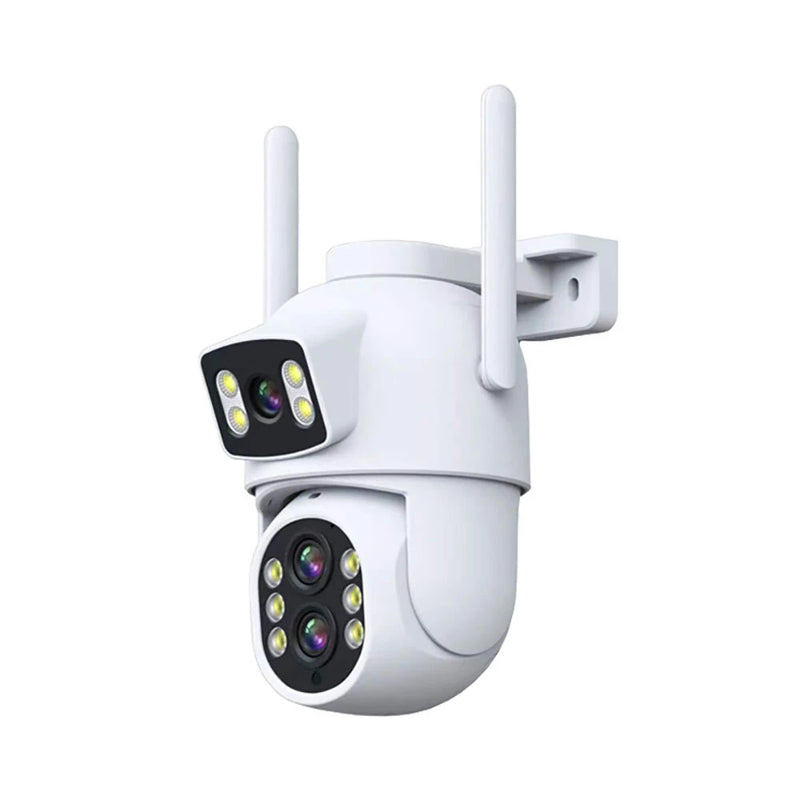 3 Lens 2 Screens WIFI IP Camera 8x Optical Zoom F1.4 Full Color Night Vision IP66 Waterproof Wireless H.265 bluetooth Humanoid Detection EU Plug