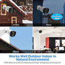 Hiseeu HB718-PA 4K 8MP POE IP Camera Intelligent Night Vision P2P Motion Detection Two-way Audio H.265 Waterproof Outdoor CCTV Safety Camera for Home Use