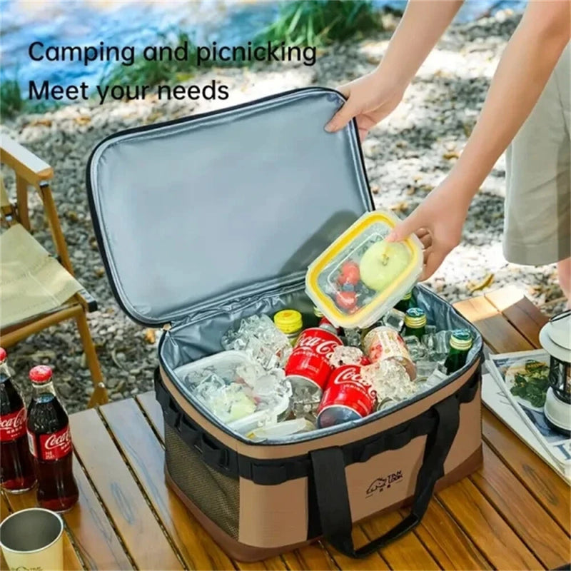 IPRee Camping Storage Bag Tableware Storage Bag Camping Cooking Utensil Organizer Cookware Utensils Kit Bag for Camping Picnic Bag