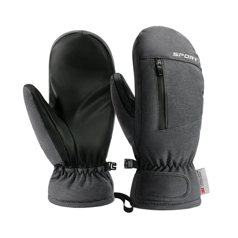 1Pair Outdoor Sports Waterproof Skiing Gloves Professional Thermal Warm Gloves Thick Windproof Snow Gloves Cycling Gloves