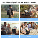 WARMOUNTS Backpack Cooler Insulated 36 Cans w/ Insulating Cover, Upgraded Leakproof Soft Cooler Backpack 2 Compartment for Camping Hiking Picnic Beach