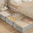 4PCS Large Capacity Under Bed Storage Bags Containers Space Saving Clothes Blanket Organizer Foldable Underbed Storages Bins