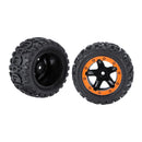 2PCS Tires Wheels Rims for HBX 16889 1/16 RC Car Vehicles Spare Parts M16038