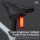WEST BIKING 120LM Smart Brake Sensor Bicycle Taillight Lightweight  IP65 Waterproof Type-C Charging 8 Modes Flash Bike Rear Light for MTB Night Cycling Safety