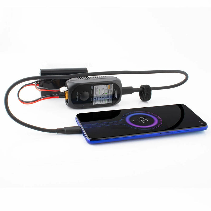 ToolkitRC M4P Pocket DC 80W 5A XT30 XT60 Input USB-C Input/Output Charger for 1-4S LiPo Battery Quick Charger Function