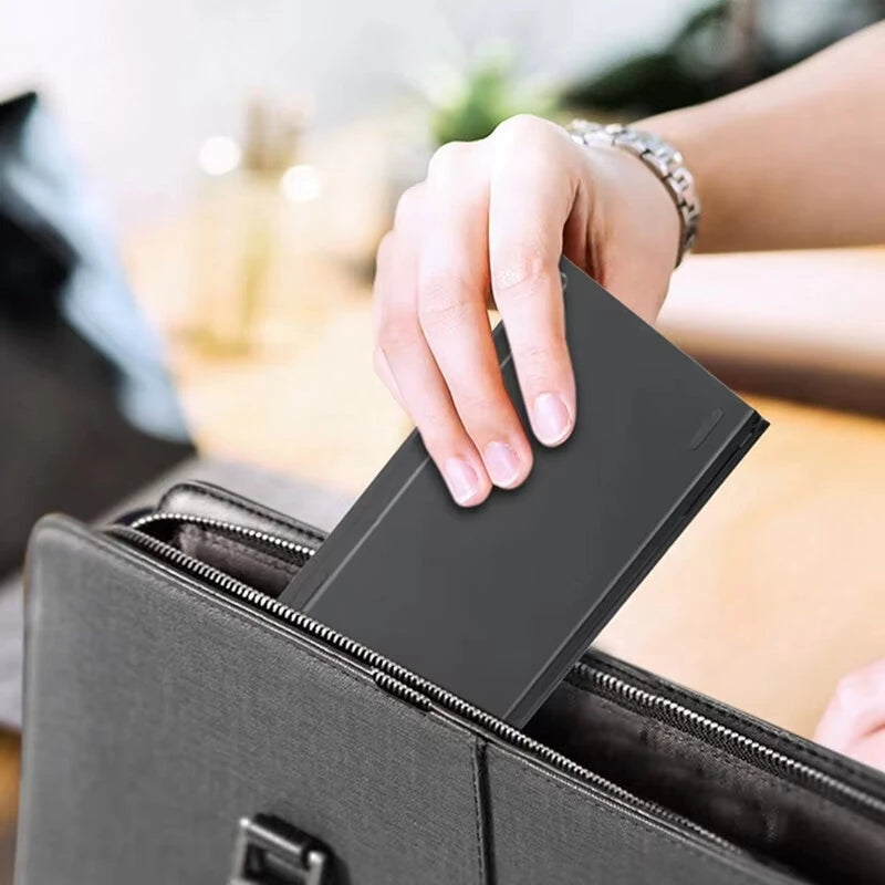 Two-Fold bluetooth Keyboard Magnetic Closure Portable Mini bluetooth Keyboard Rechargeable for Office Keyboard Laptop