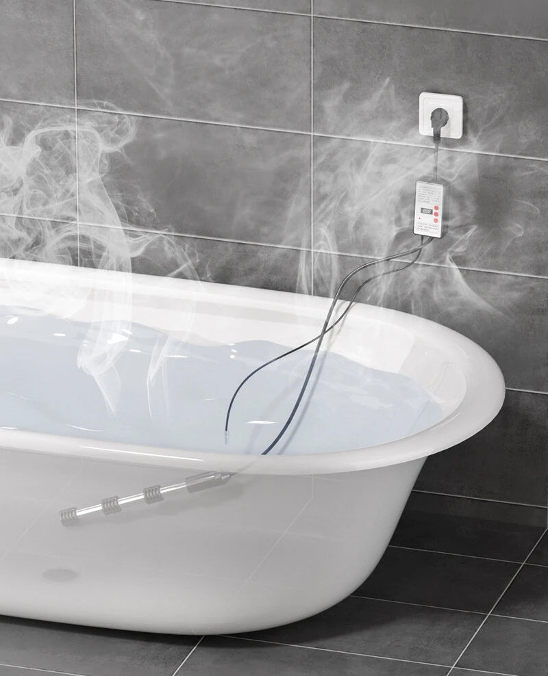 Tevorex Immersion Water Heater with Thermostat Temperature Control Portable Bathtub Bucket Submersible Heater Pool Heater for Inflatable Above Ground Swimming Pool-EU plug