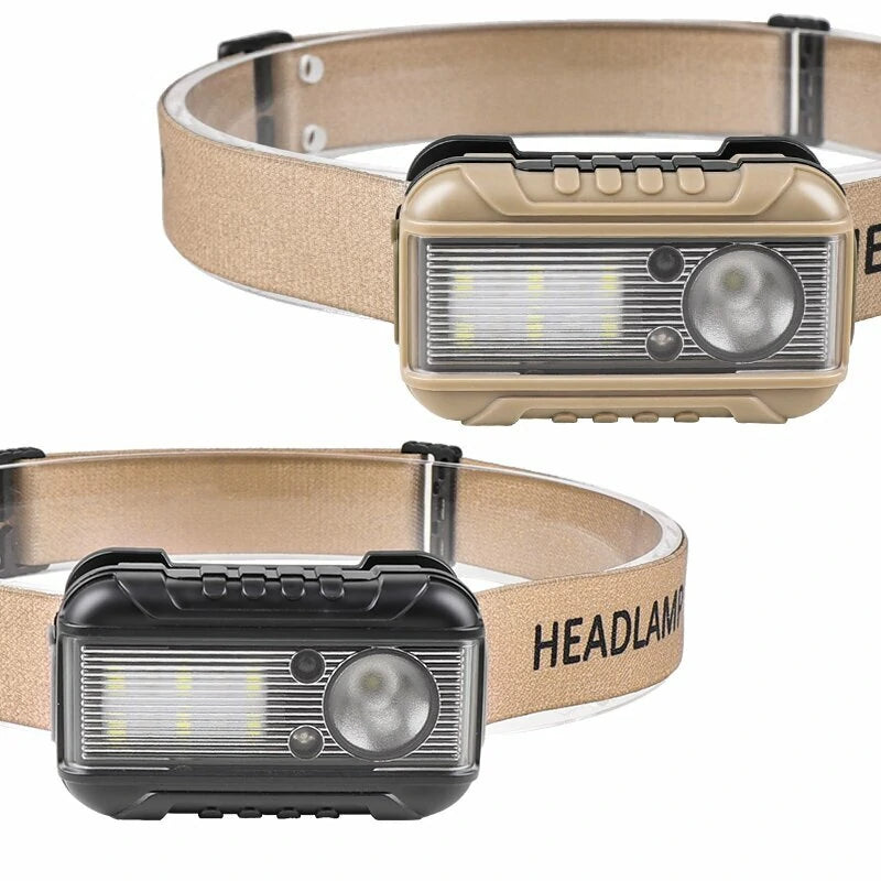 350LM XPE Indicator Sensing LED Headlight Multifunctional Headlight Built-in Battery Long Range Battery with Magnetic Hook