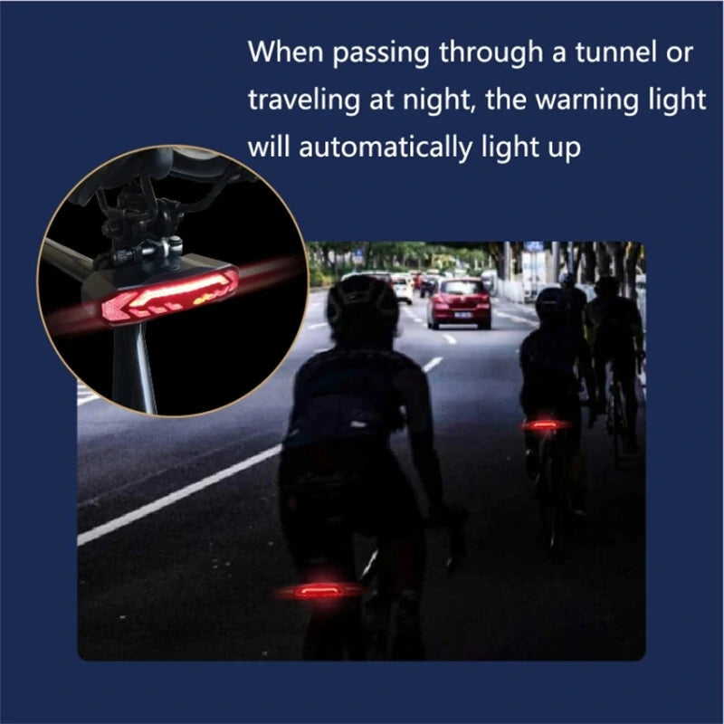 BIKIGHT Smart Brake Sensing Bike Taillight 1500mAh Battery Adjustable Parameters Alarm Rear Light 6 Light Modes USB-C Rechargeable IP65 Waterproof Bicycle Rear Light with 110dB Horn Wireless Remote