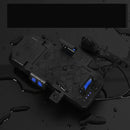 Xmund 4 in 1 500Lm Brightness Bike Headlight 3000mAh Battery IPX6 Waterproof 3 Light Modes 120 Rotation Power Bank Phone Holder with 130db Horn for Night Cycling