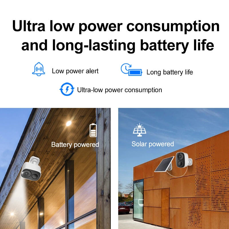 CB54-TZ 3MP Wireless Security Camera 5000mAh Battery PIR Human Detect Color Night Vision Two-way Audio Support Solar Powered Outdoor Indoor WiFi CCTV Cameras