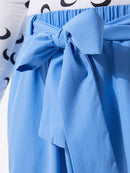 INCERUN Men Pants Fashion Solid Color Bow Knot Trousers Men Streetwear Elastic Waist Harem Pants