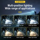 SEEKNITE 500M Distance Smart Sensor LED Headlamp Spotlight/Floodlight Zoom, Yellow/White Light Adjusted, Type-C Rechargeable, Fishing Camping Running Working Headlight Long Shot Head Flashlight
