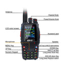 QYT KT-A16 Airband Handheld Radio 6W High Power 118-136MHz Walkie Talkie 200 Channels 10 NOAA Channels VHF VOXs Long Battery Long Range Transceiver with 1.77inch Color LCD Screen