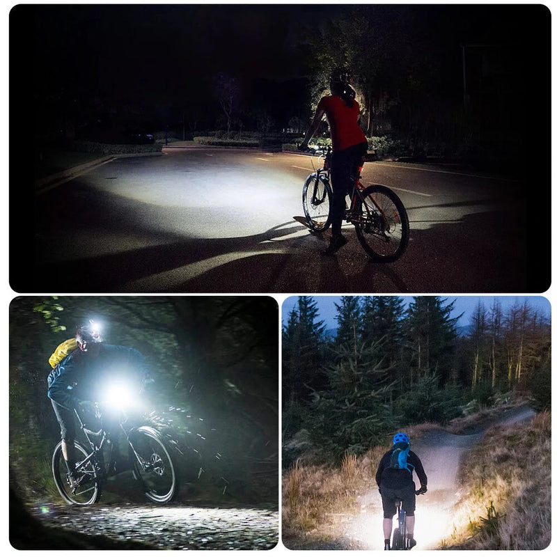 Astrolux BC6 2000Lm Super Bright Bike Headlights 6 LED Large Beads 4800mAh Battery IPX6 Waterproof 5 Light Modes Type-C Fast Charge Aluminum Alloy Bicycle Front Light Flashlight