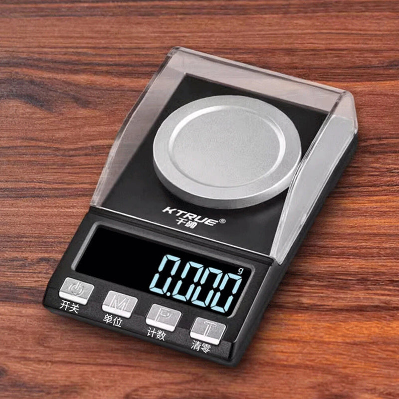Portable High Precision Multifunction Digital Measuring Scale Jewelry Powder Weighing LCD Display 0.001g Accuracy 50g Range USB AAA Battery